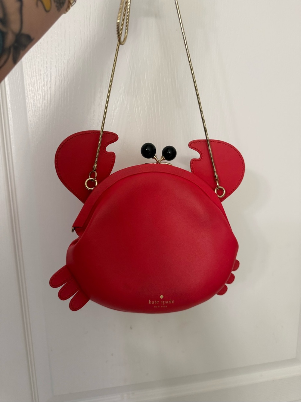 KATE SPADE Make a Splash Crab Crossbody Novelty Purse Handbag Red RARE - Picture 5 of 8